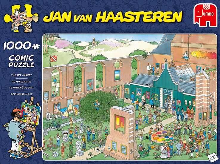 Jan van Haasteren's Art Market 1000 Piece Jigsaw Puzzle
