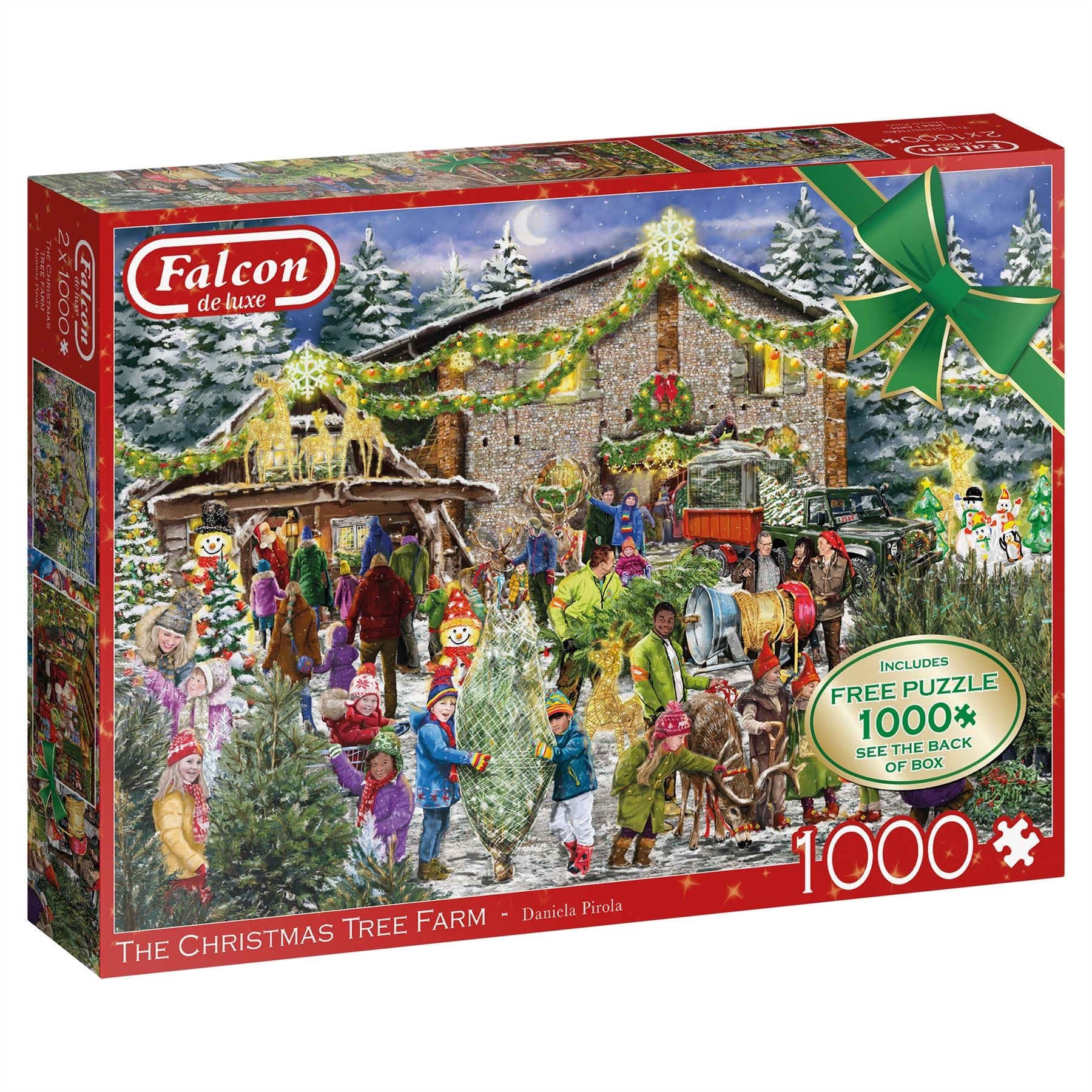 The Christmas Tree Farm 2x1000 Piece Jigsaw Puzzle box 1