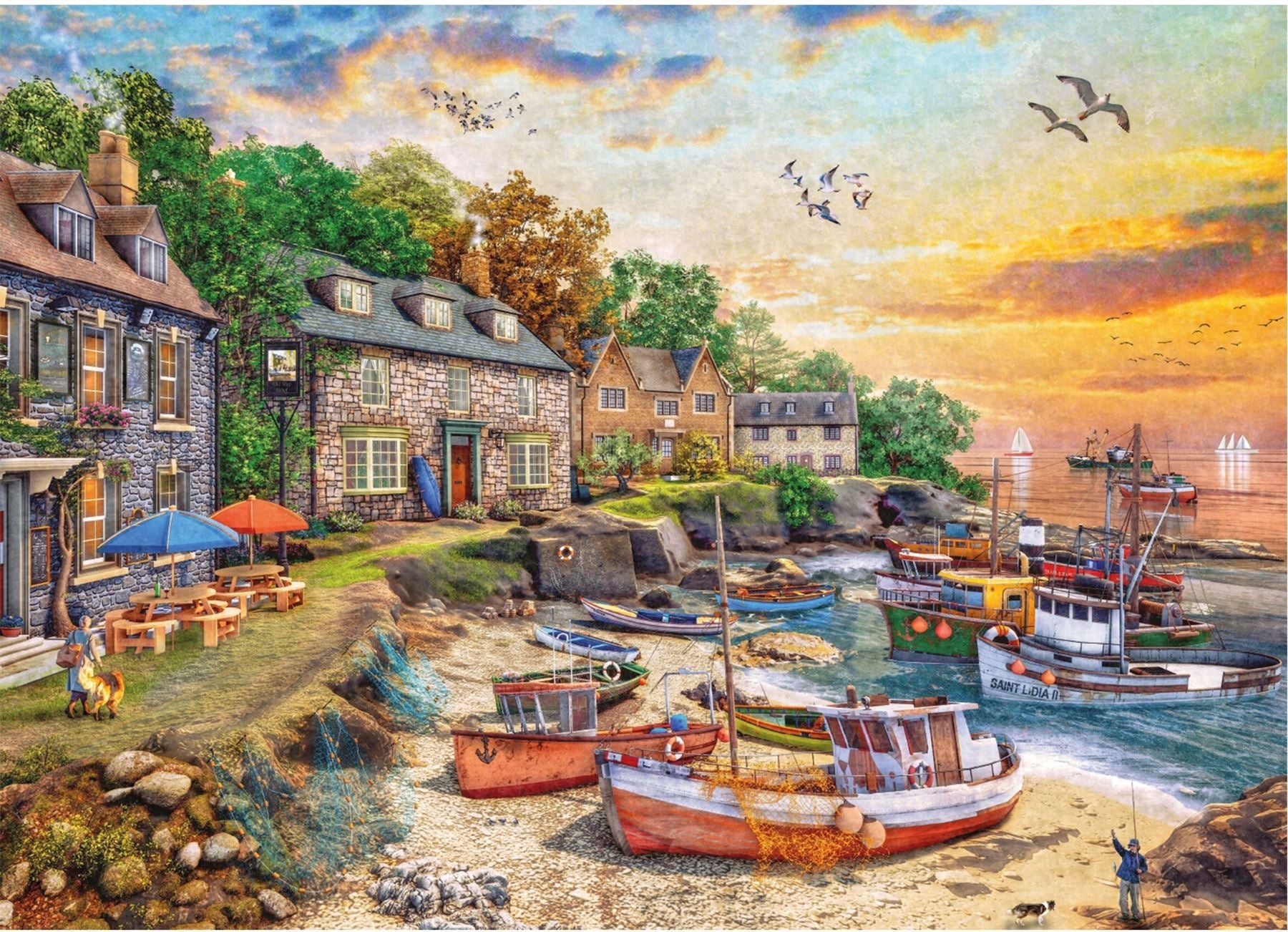 Harbour Cottages 1000 Piece Jigsaw Puzzle