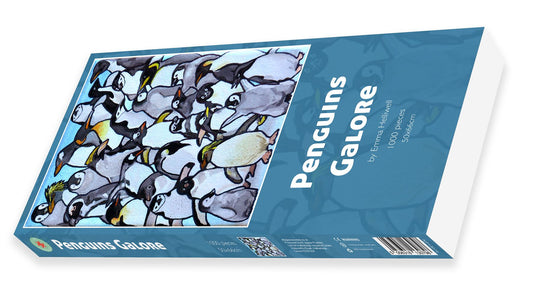 Penguins Galore 1000 Piece Jigsaw Puzzle  box