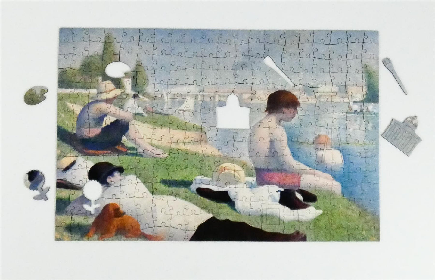 Bathers at Asnieres - National Gallery 300 Piece Wooden Jigsaw Puzzle