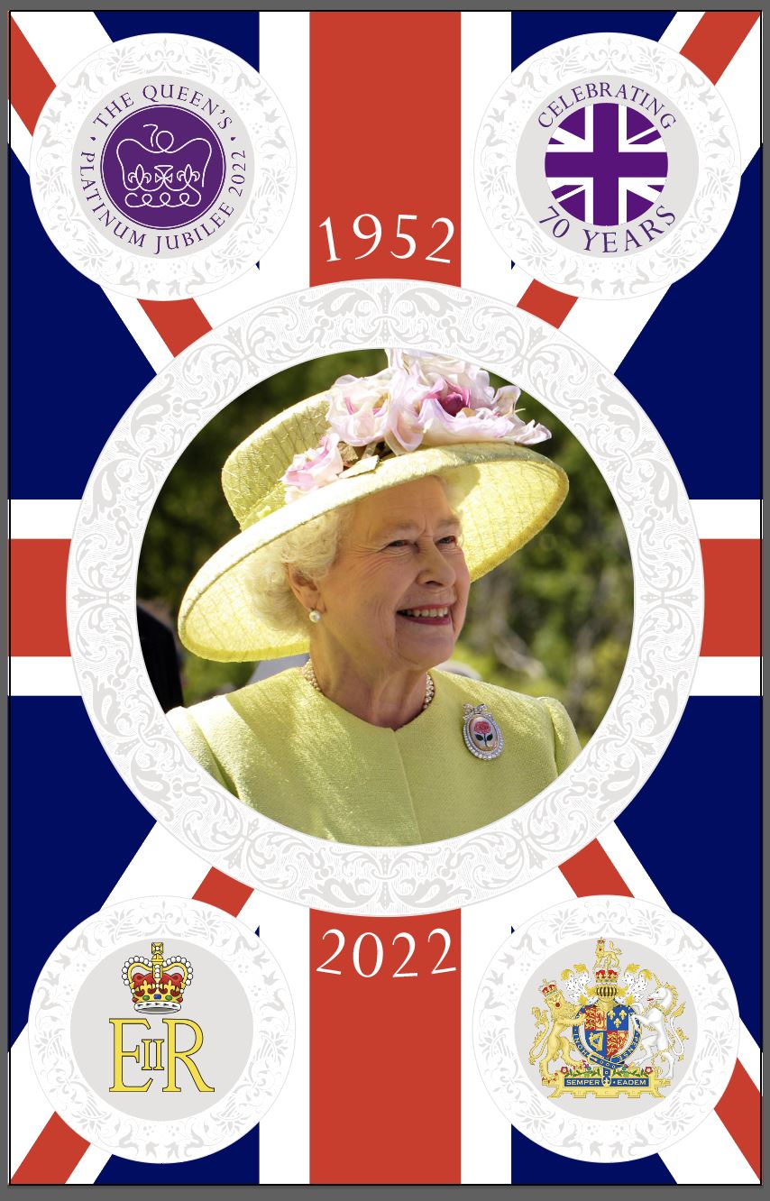 Queen's Jubilee Union Jack Wall Hanging design