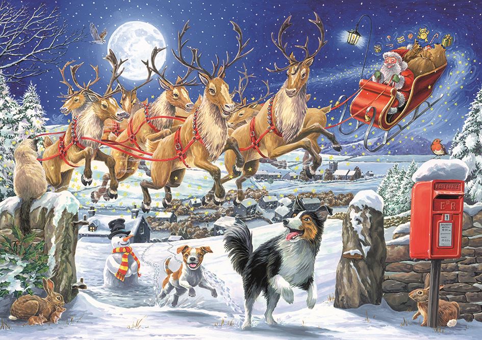 Chasing Santa 1000 Piece Jigsaw Puzzle