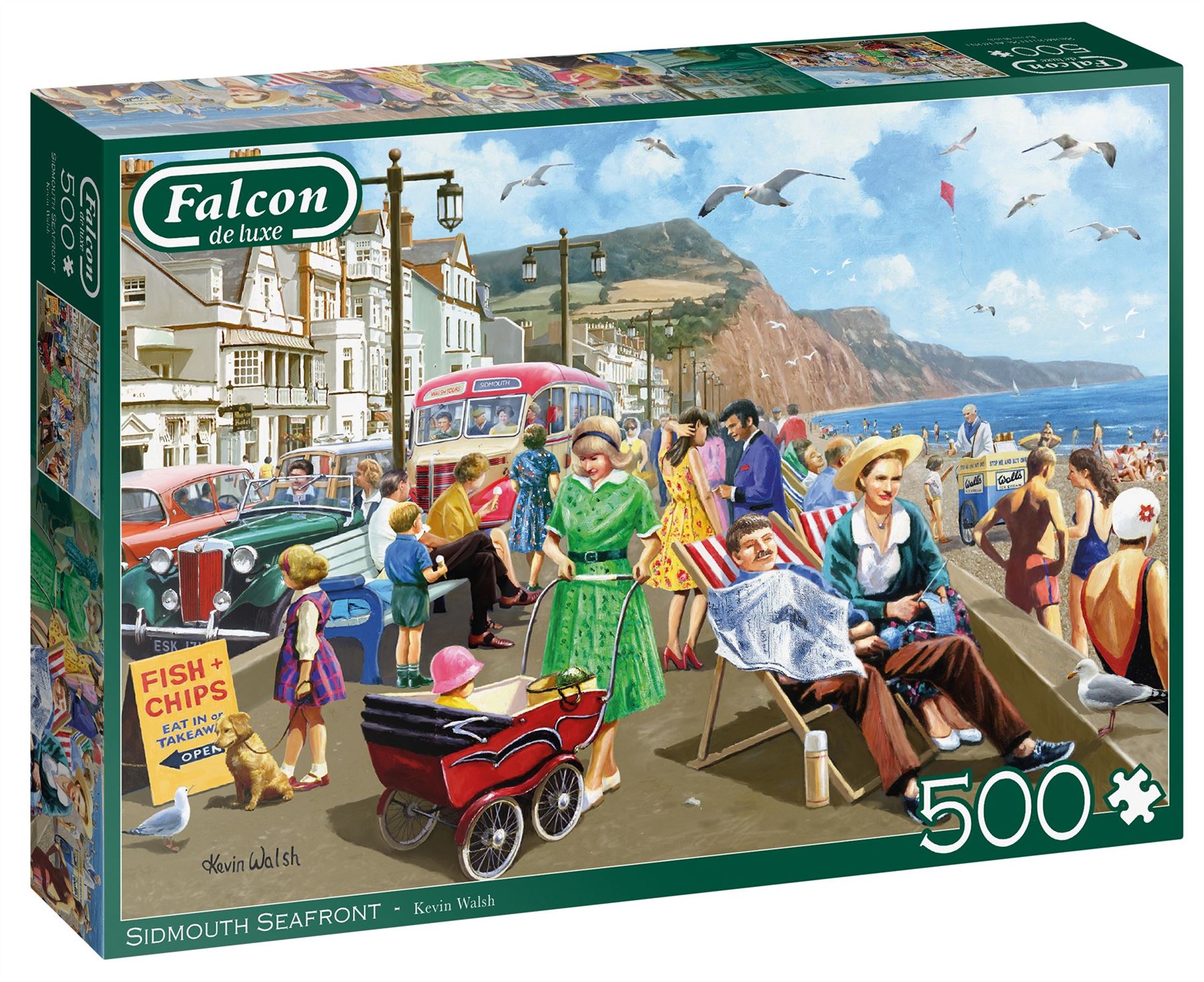Sidmouth Seafront 500 Piece Jigsaw Puzzle box 1