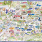 Map of Gloucestershire - Tim Bulmer - 300 Piece Wooden Jigsaw Puzzle