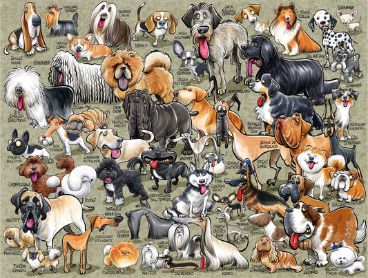 It's Raining Cats and Dogs Wooden Jigsaw Puzzle