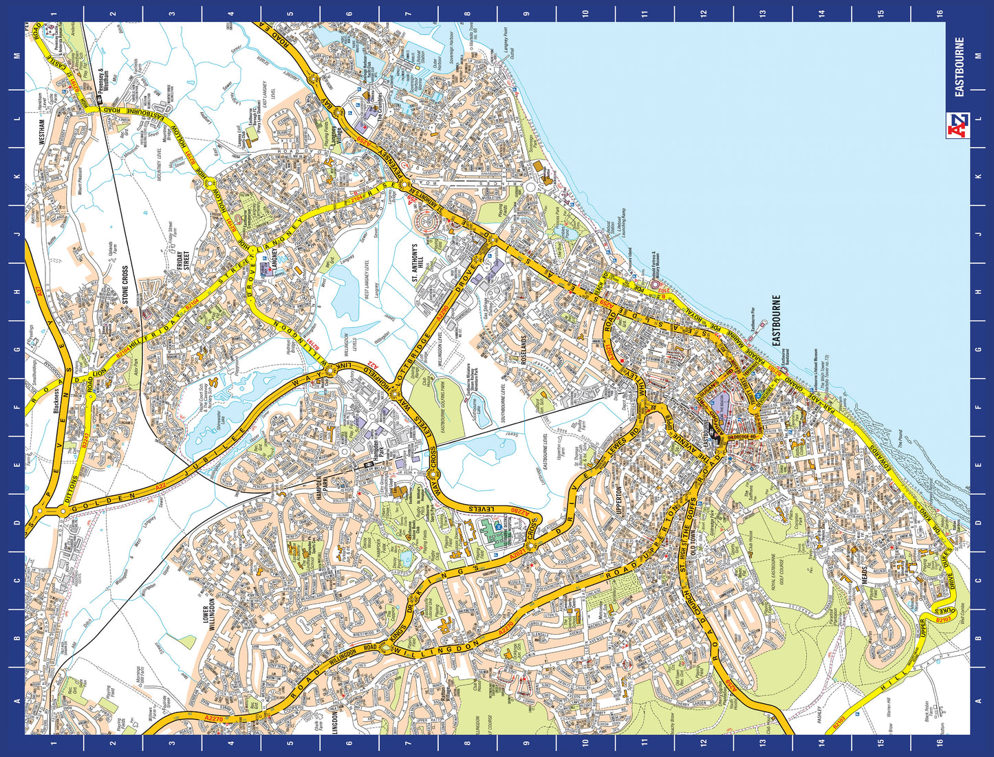 A to Z Map of  Eastbourne 1000 Piece Jigsaw