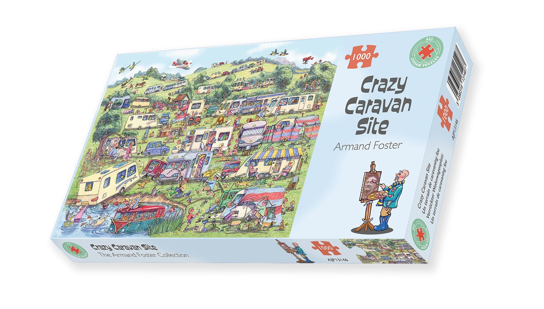 Crazy Caravan Site 1000 Piece Jigsaw Puzzle box