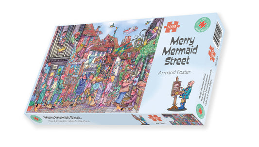 Merry Mermaid Street - Armand Foster 1000 Piece Jigsaw Puzzle box