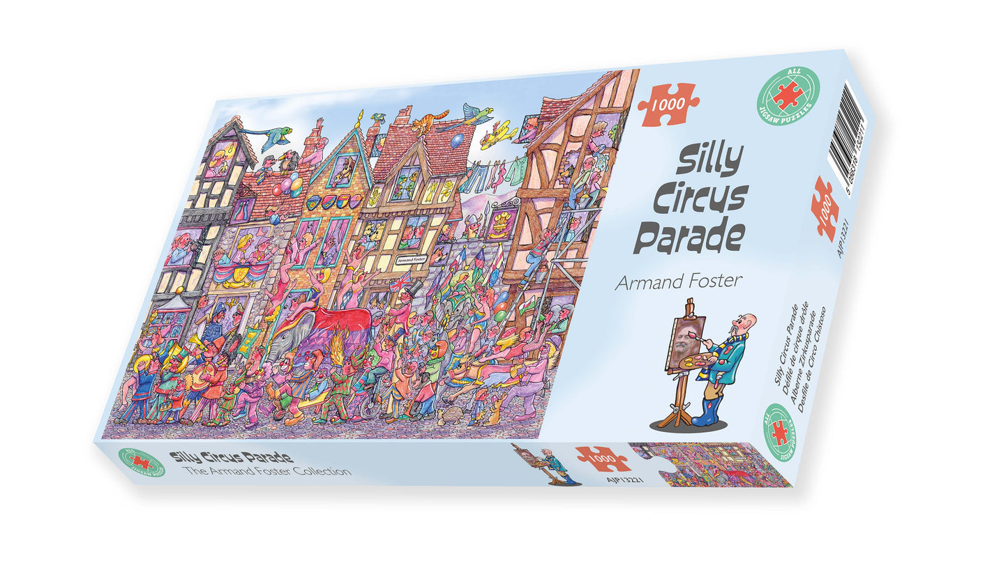 Silly Circus Parade - Armand Foster 1000 Piece Jigsaw Puzzle box