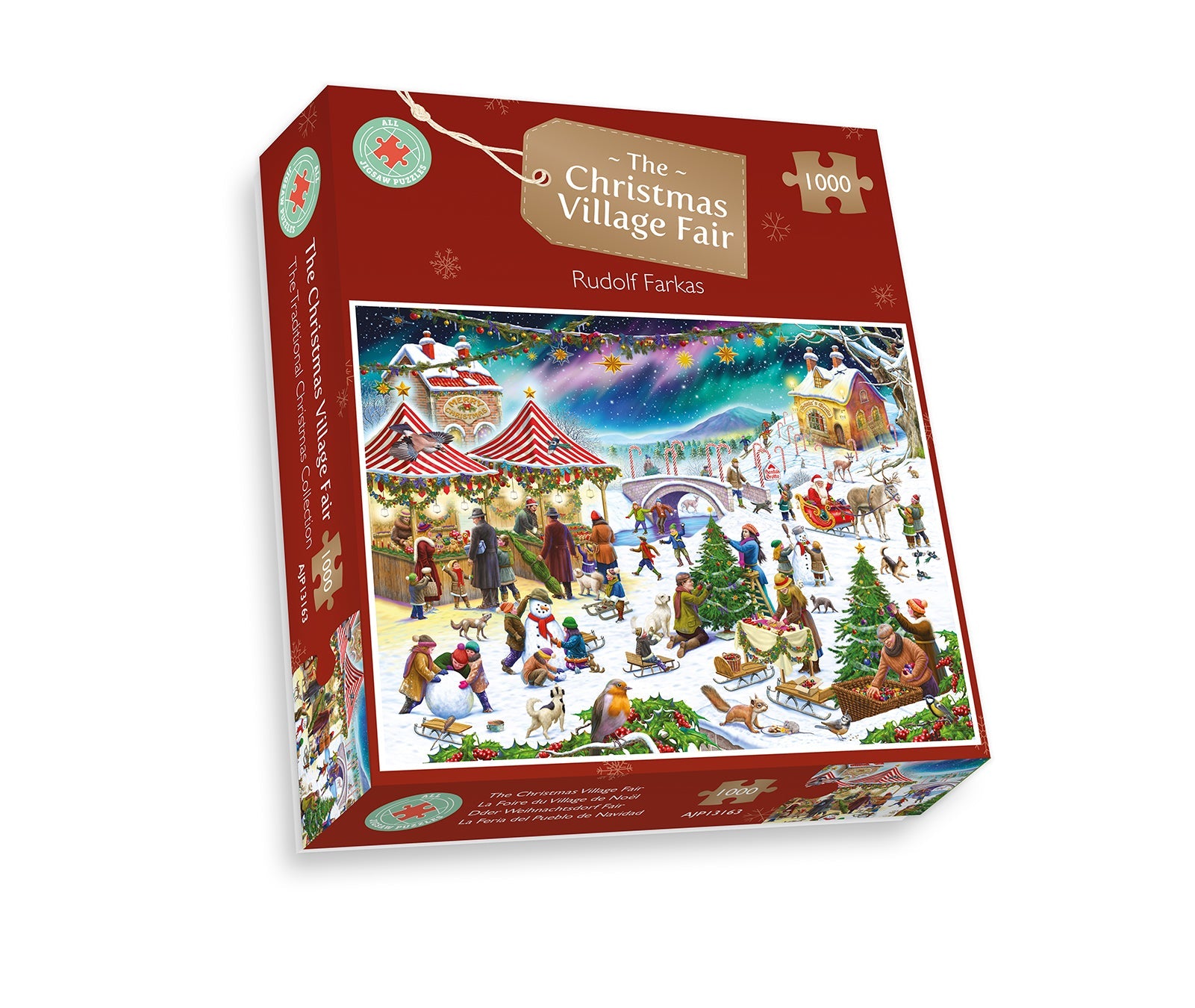 Christmas in the Village 500 Piece House Puzzle – Galison