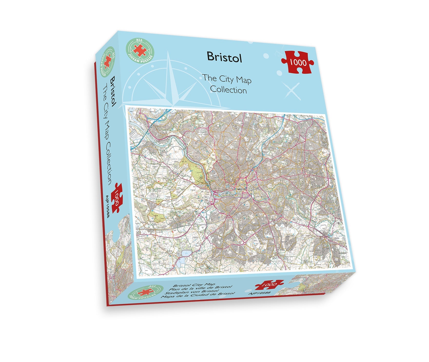 Bristol City Map 1000 Piece Jigsaw Puzzle box
