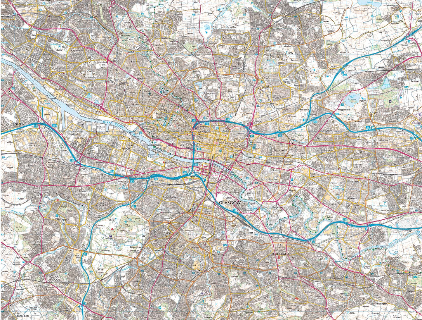 Glasgow City Map 1000 Piece Jigsaw Puzzle