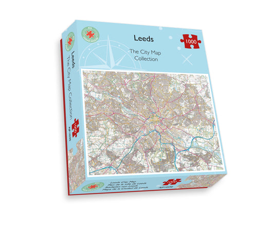 Leeds City Map 1000 Piece Jigsaw Puzzle box