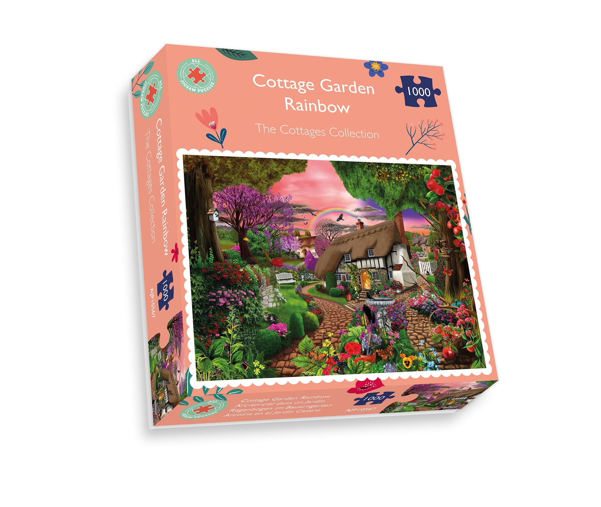 Cottage Garden Rainbow 1000 Pieces Jigsaw Puzzles