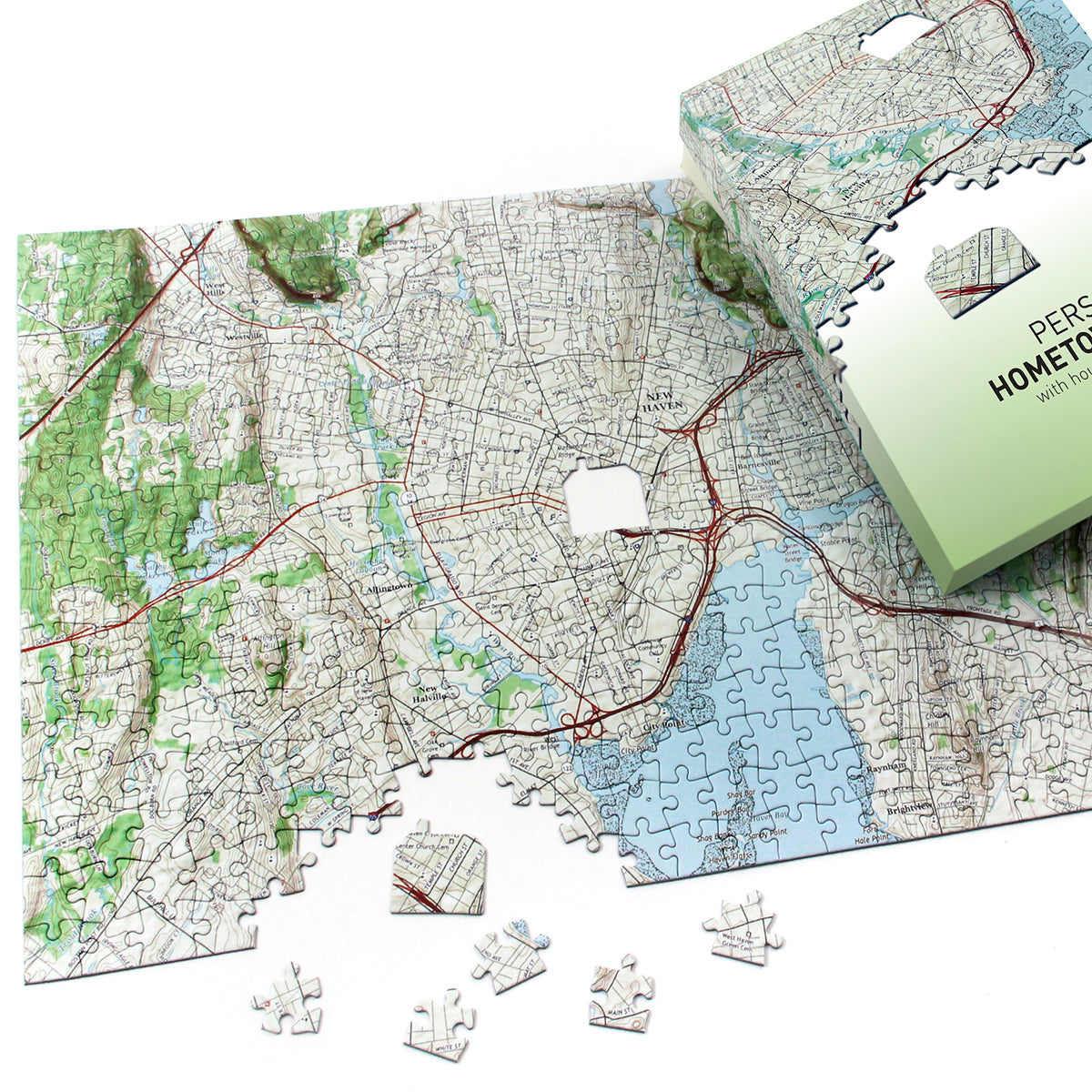 "My Hometown" Personalized US Map Puzzle