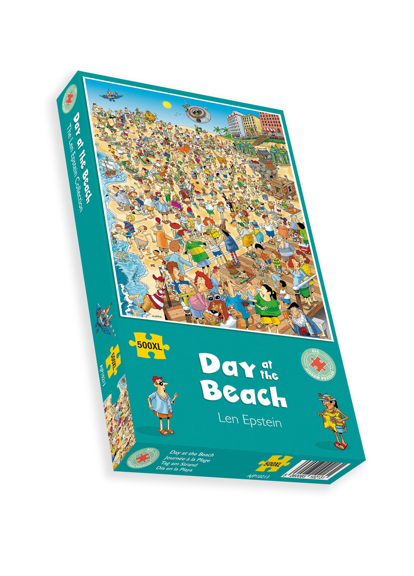 Day at the Beach - Len Epstein 1000 or 500XL Piece Jigsaw Puzzle