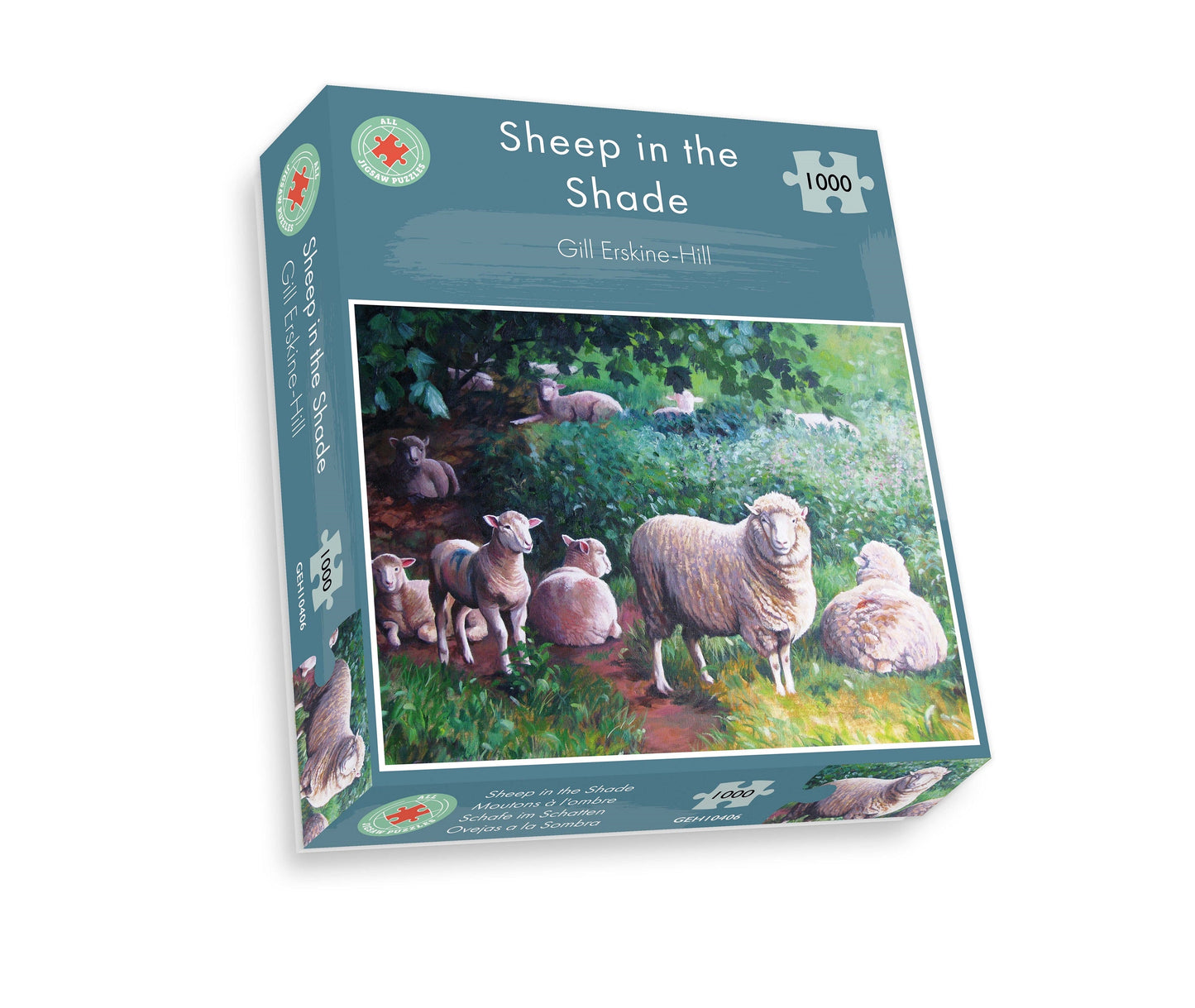 Sheep in Shade - 1000 Piece Jigsaw Puzzle box