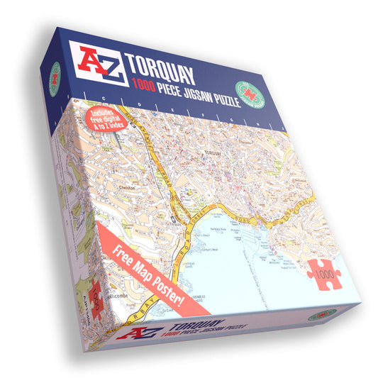A to Z Map of  Torquay 1000 Piece Jigsaw