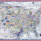 USA Map - Tim Bulmer 1000 Piece Jigsaw Puzzle