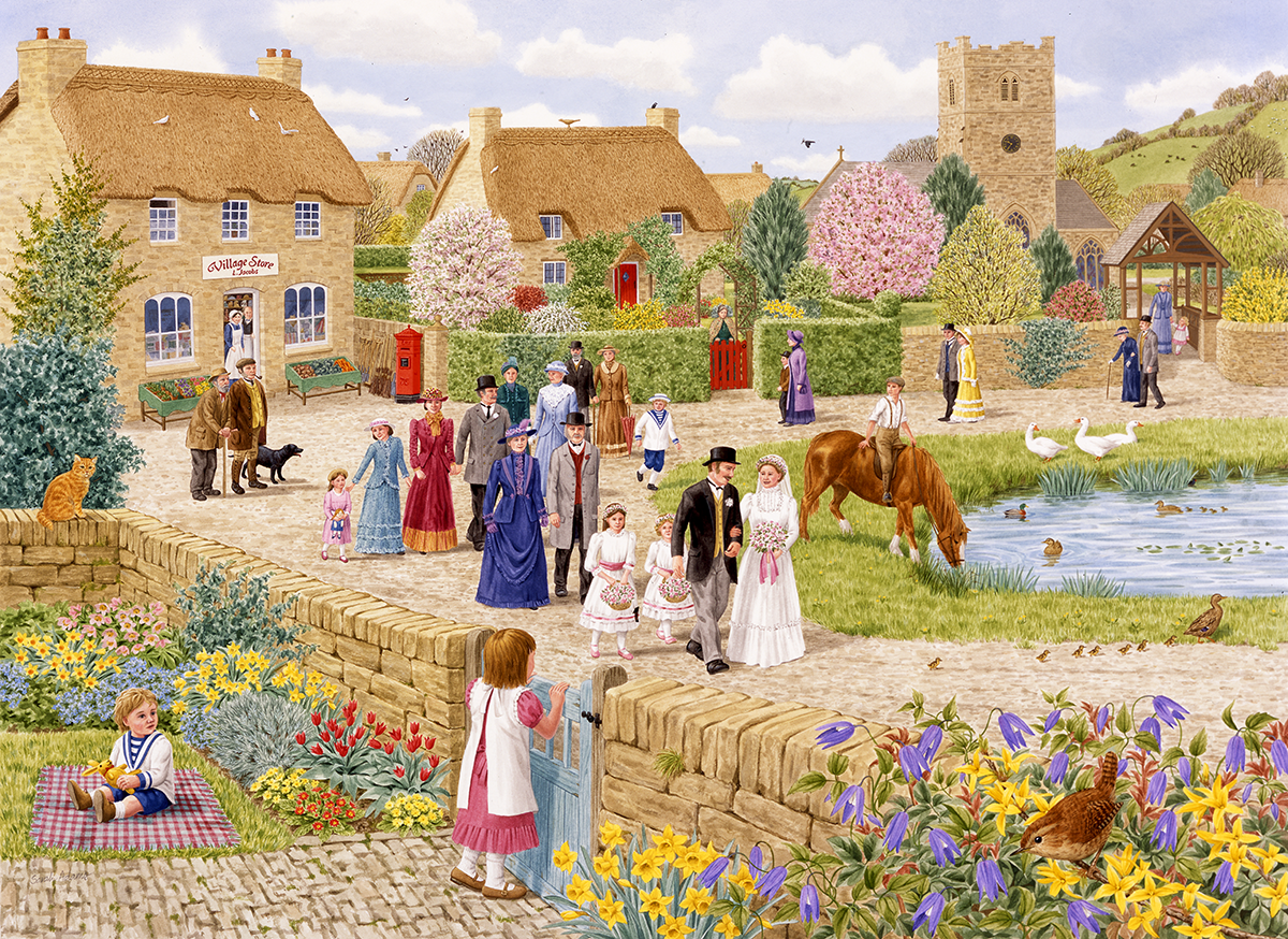 Village Wedding - Sarah Adams 1000 or 500XL Piece Jigsaw Puzzle