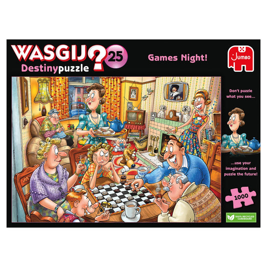 Wasgij Destiny 25 Games Night! 1000 Piece Jigsaw Puzzle