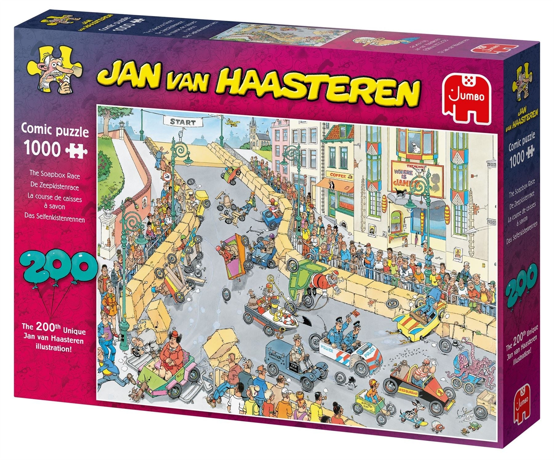 The Soapbox Race- Jan Van Haasteren 1000 Piece Jigsaw Puzzle box 1
