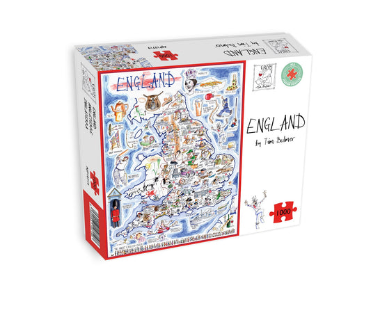 Map of England - Tim Bulmer 1000 Piece Jigsaw Puzzle box