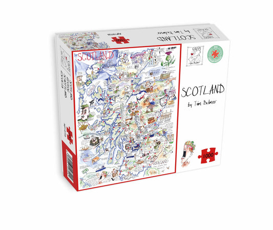 Map of Scotland - Tim Bulmer 1000 Piece Jigsaw Puzzle box