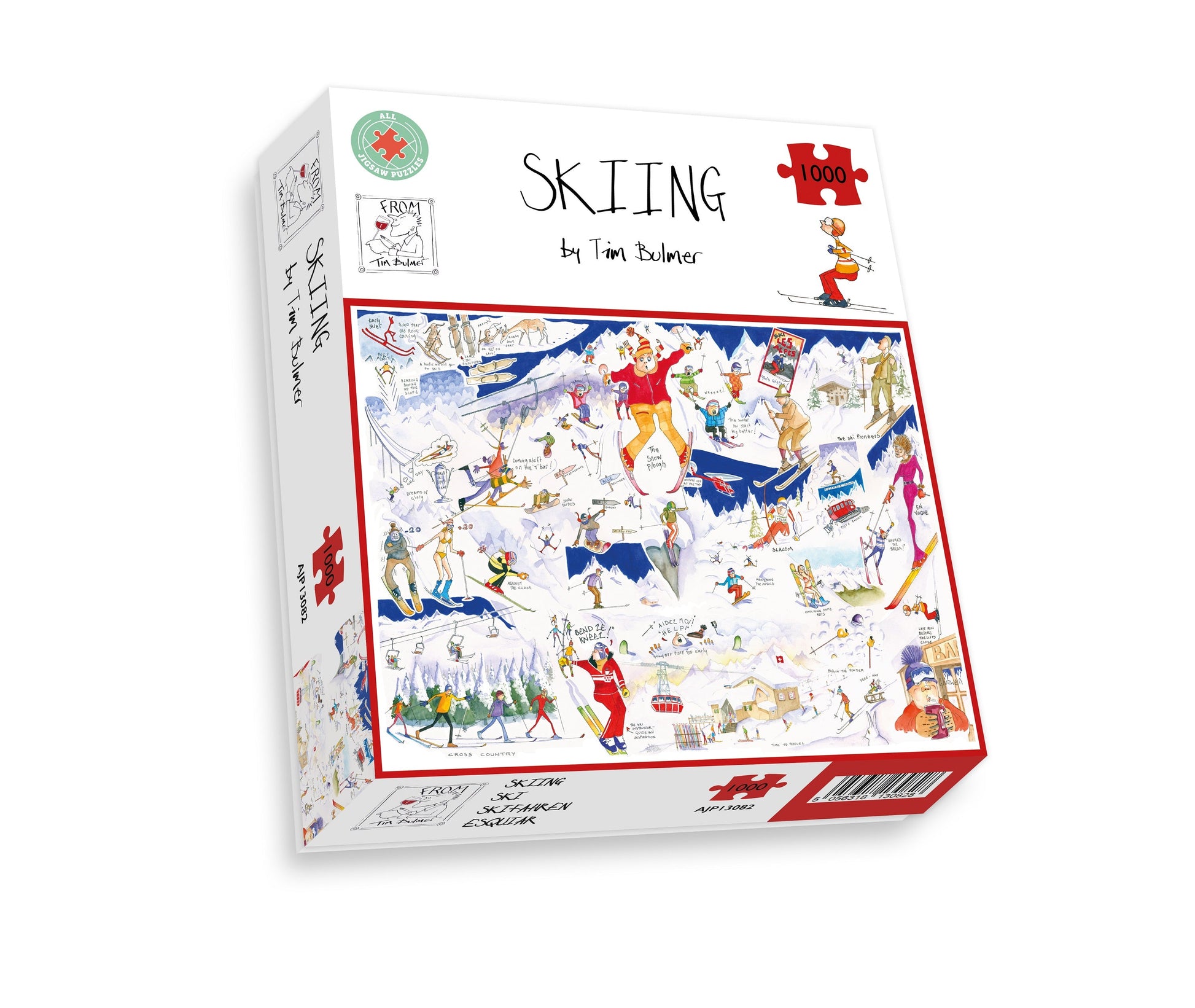Skiing - Tim Bulmer 1000 Piece Jigsaw Puzzle  box