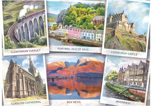 Falcon de luxe  Greetings from Scotland 1000 Piece Jigsaw Puzzle