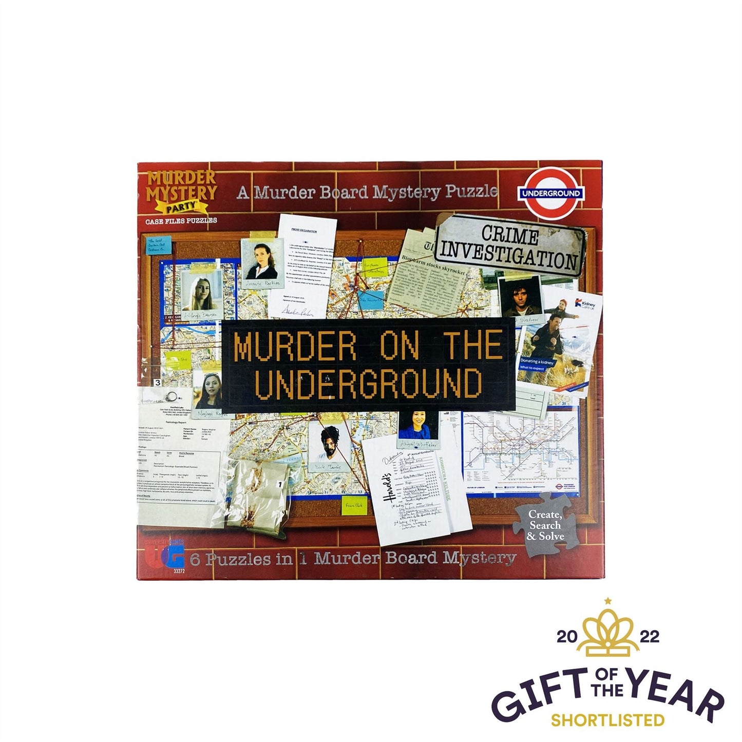 Murder on the Underground Jigsaw Puzzle Board Mystery