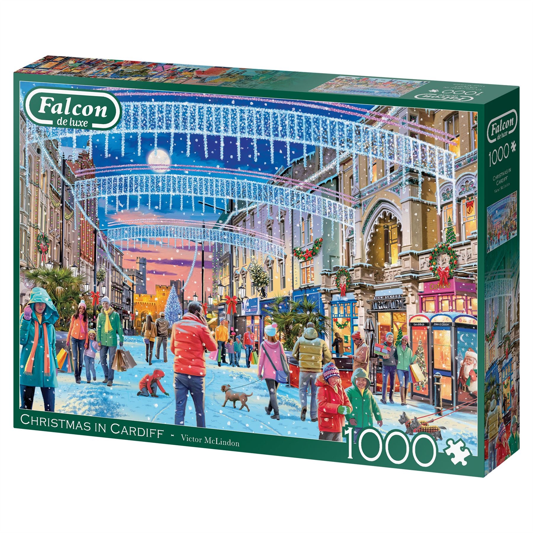 Christmas in Cardiff 1000 Piece jigsaw puzzle box 2