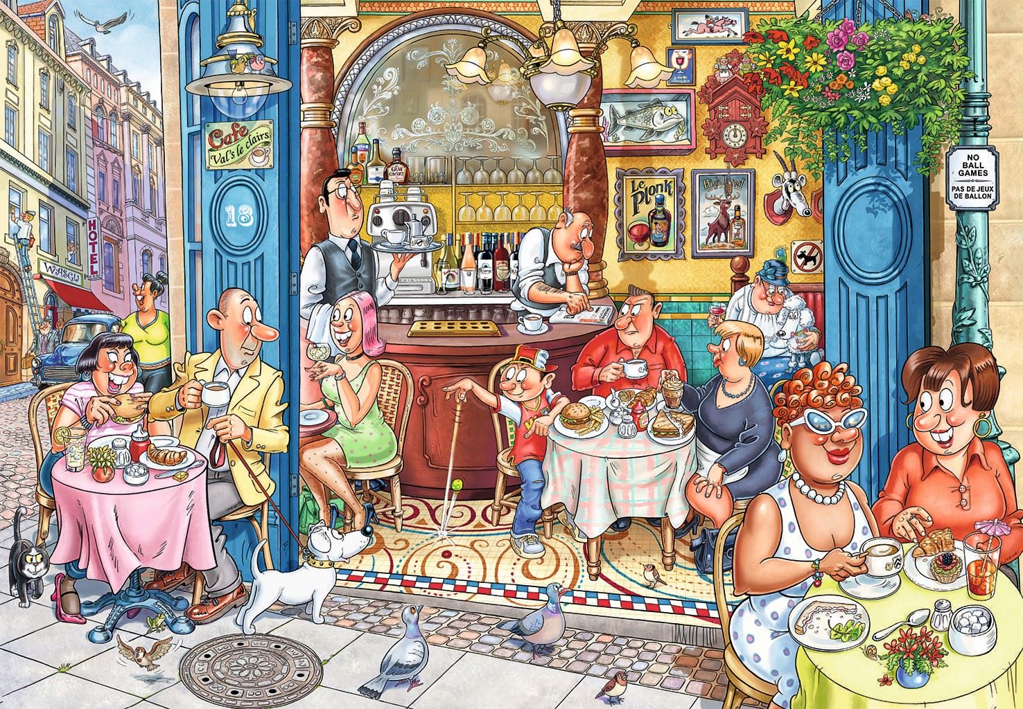 Wasgij 'Mystery 18 Grabbing A Quick Bite 1000 Piece Jigsaw Puzzle