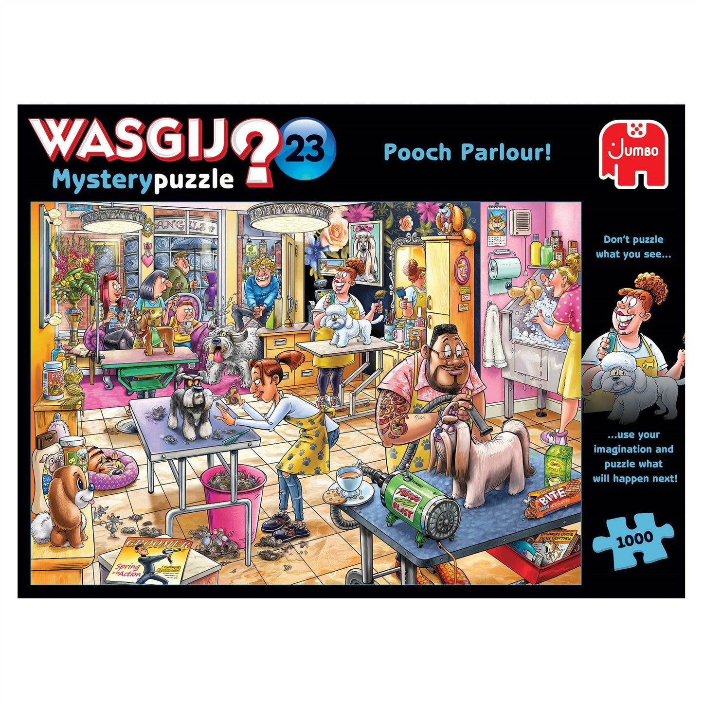 Wasgij Mystery 23 Pooch Parlour 1000 Piece Jigsaw box