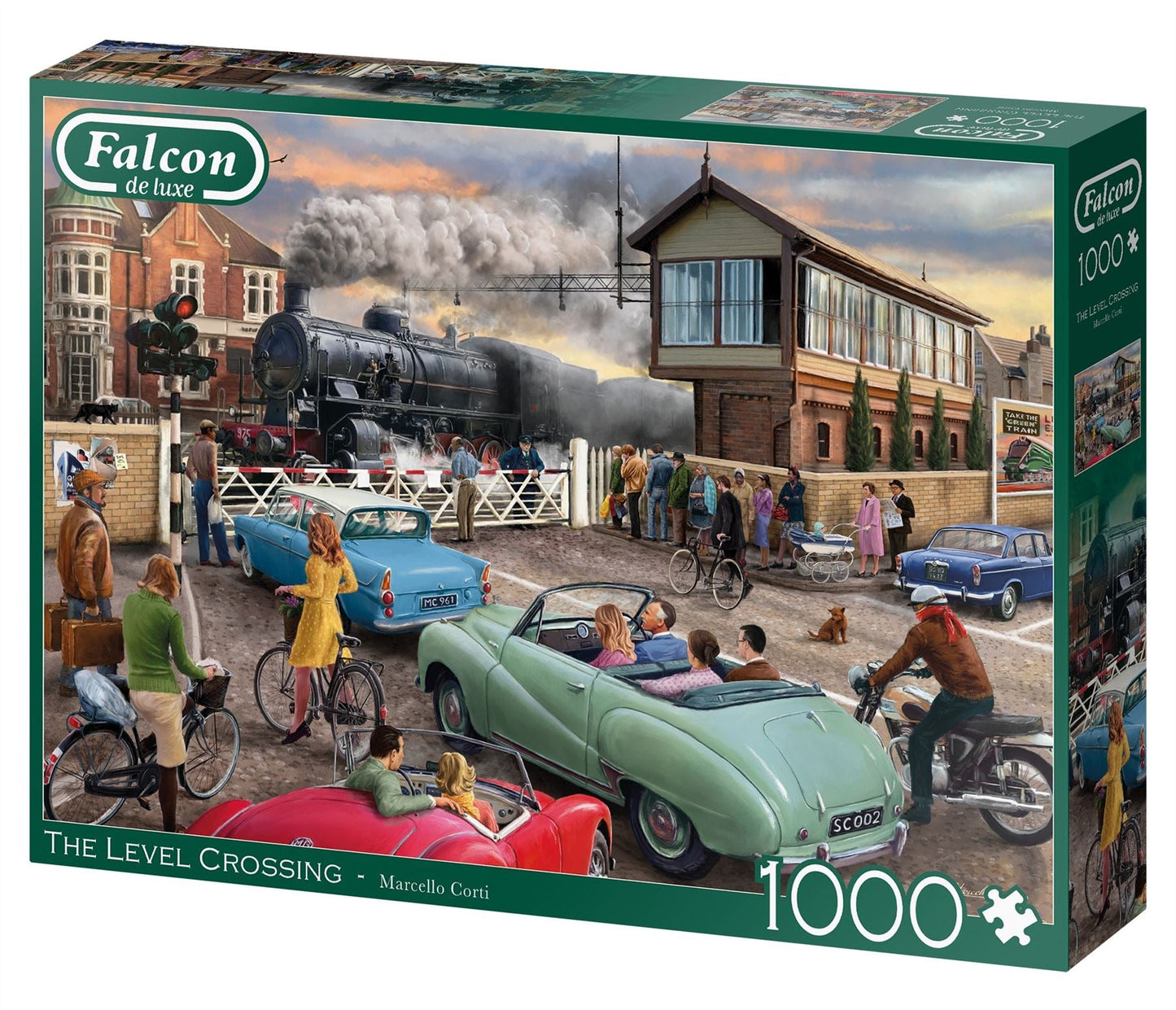 The Level Crossing 1000 Piece Jigsaw Puzzle box 2