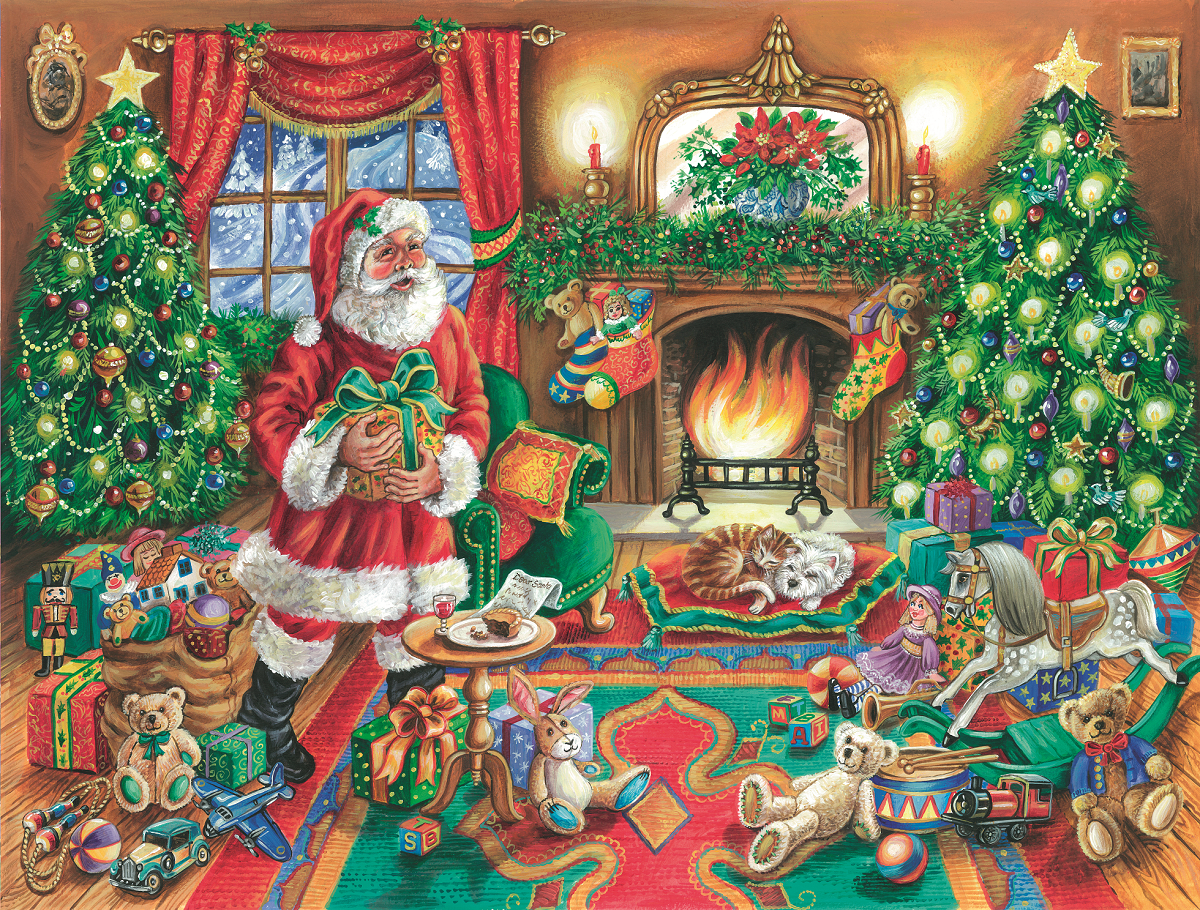 A Delivery from Father Christmas 1000 or 500 Piece Jigsaw Puzzle