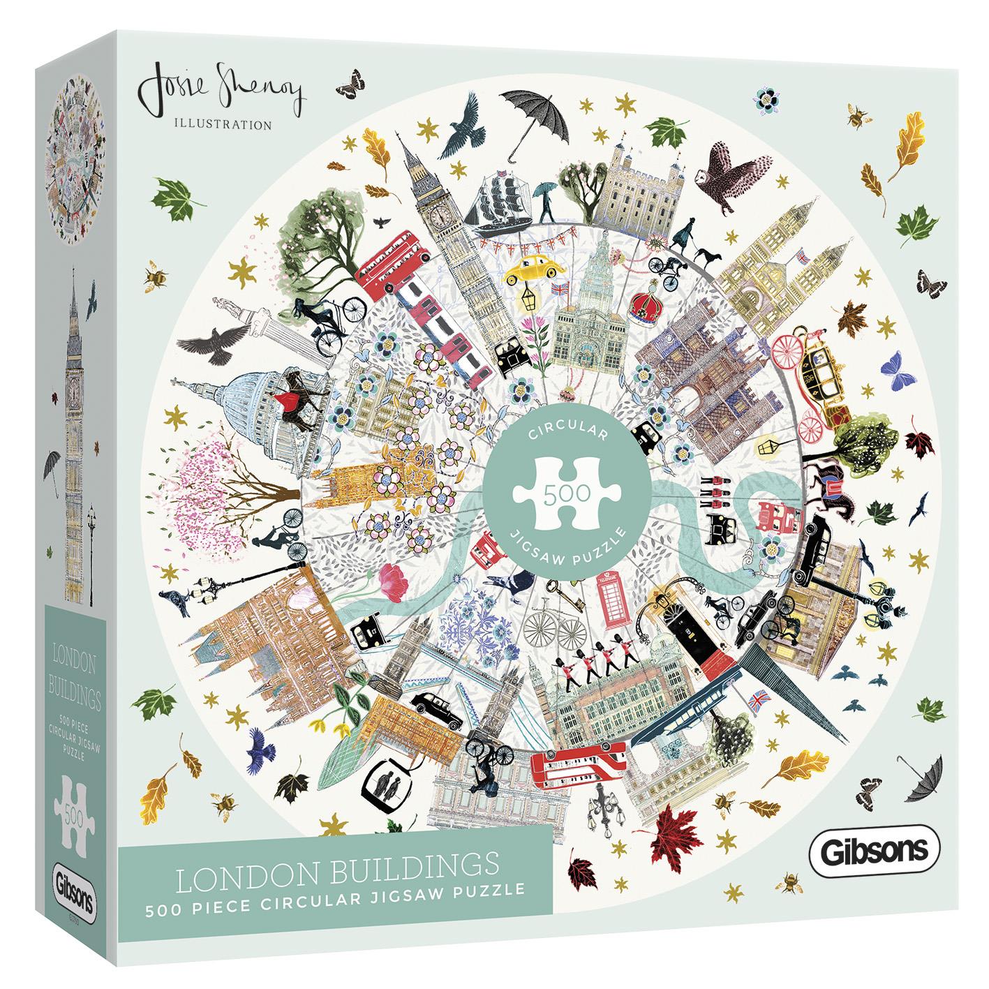 Buildings of London 500 Piece Circular Jigsaw Puzzle