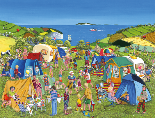 Far from the Madding Crowd ‡Ãâì The Camping Collection ‡Ãâì Trai Hiscock 1000 or 500 Piece Jigsaw Puzzle