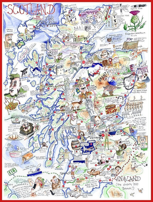 Jigsaw Puzzle - Comical Map Of Scotland - Tim Bulmer 1000 Piece Jigsaw Puzzle