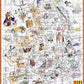 Map of Northumberland - Tim Bulmer - 300 Piece Wooden Jigsaw Puzzle