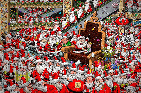 Chaos at Santa's Grotto - No. 14 300 Piece Wooden Jigsaw Puzzle