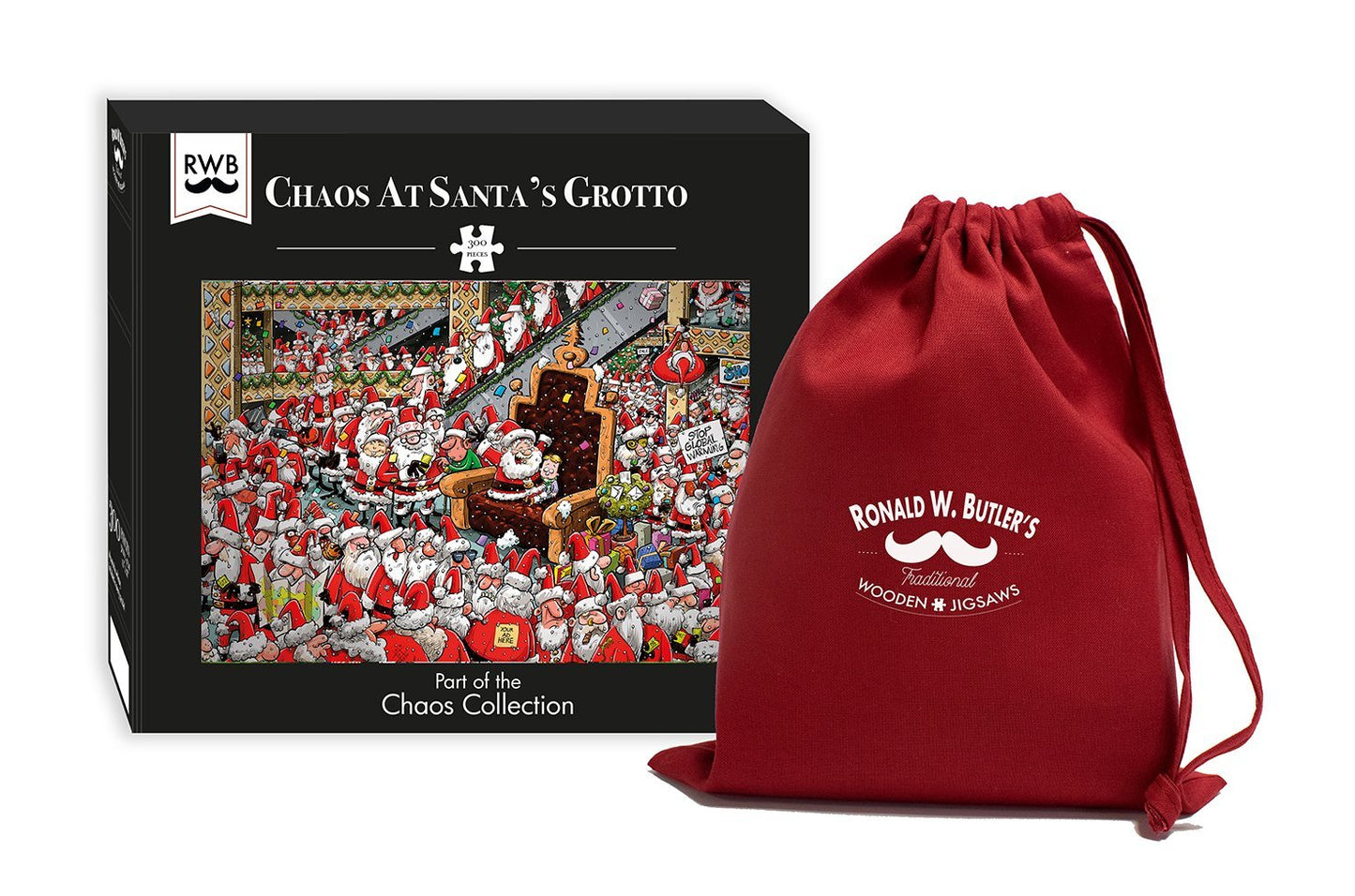 Chaos at Santa's Grotto - No. 14 300 Piece Wooden Jigsaw Puzzle