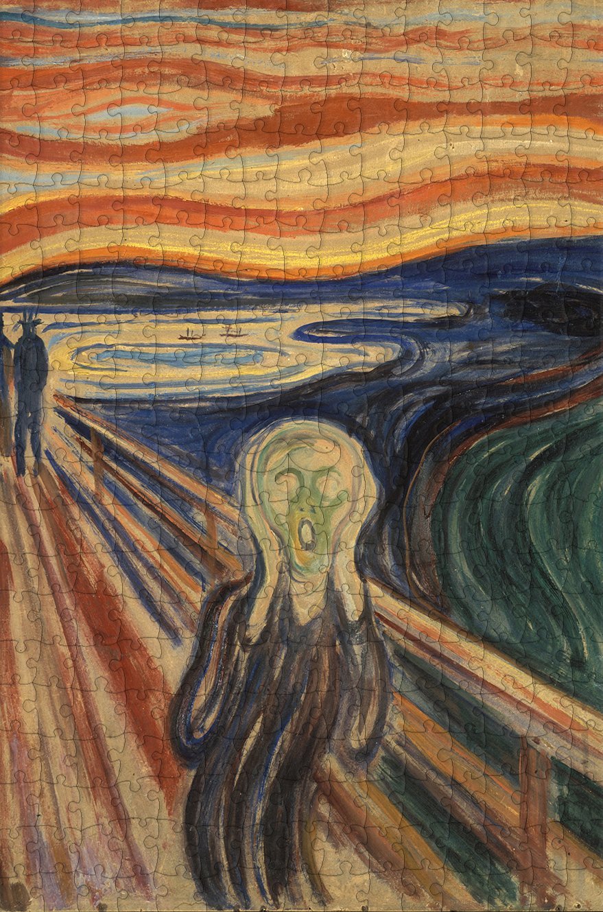 The Scream by Edvard Munch 300 Piece Wooden Jigsaw Puzzle