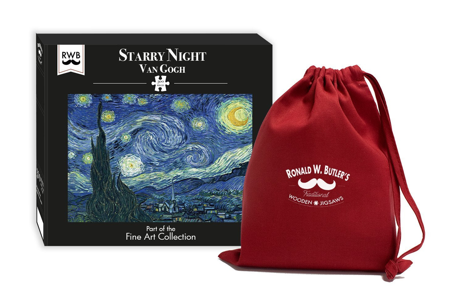 Starry Night by Vincent van Gogh 300 Piece Wooden Jigsaw Puzzle
