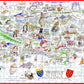 Map of Sussex - Tim Bulmer - 300 Piece Wooden Jigsaw Puzzle